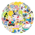 50Pcs Cartoon Pickleball Stickers PVC Waterproof Stickers