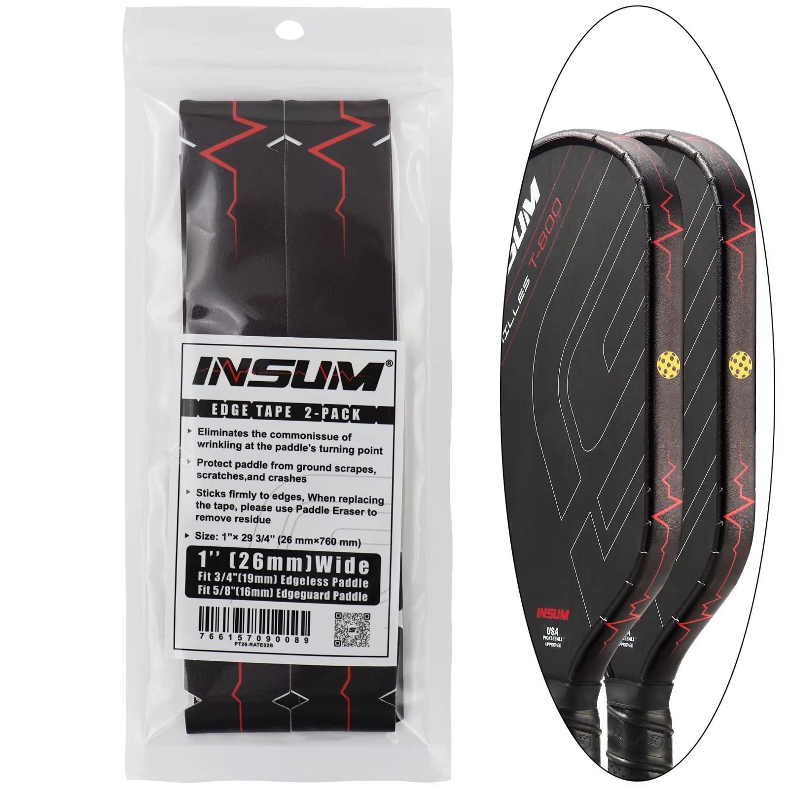 Pickleball Paddle Protection Tape Interwoven Texture Edge