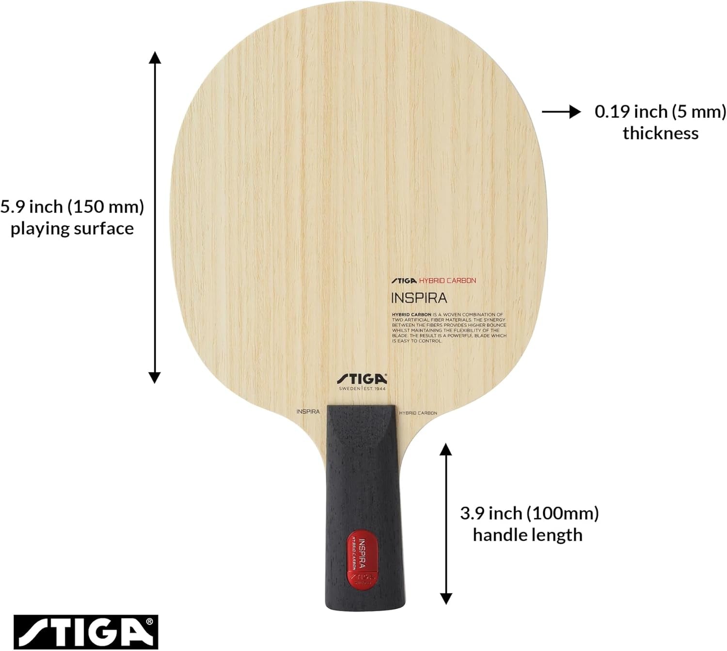 Inspira Hybrid Carbon Table Tennis Blade