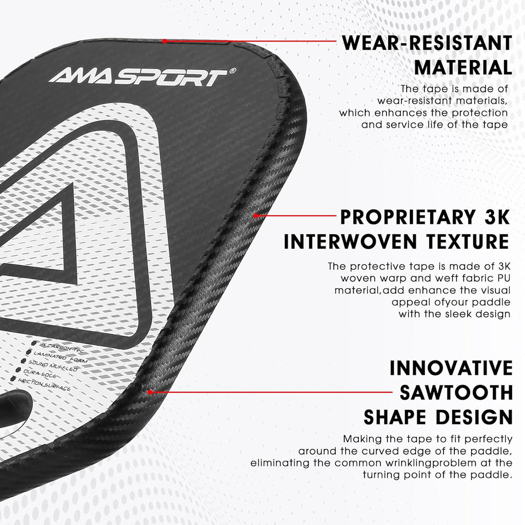 Pickleball Paddle Protection Tape - 3K PU Interwoven Texture