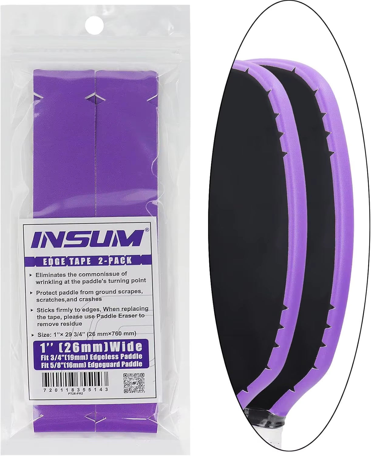 Pickleball Paddle Protection Tape Interwoven Texture Edge