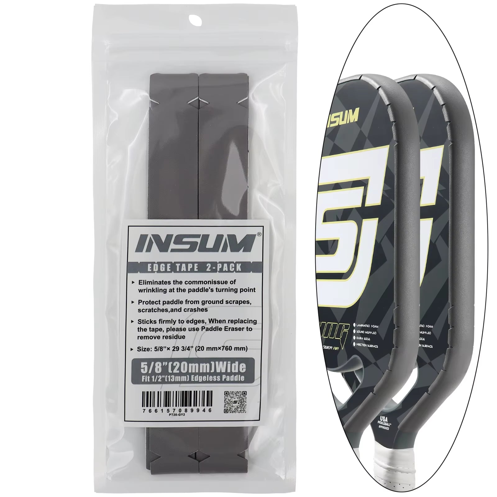 Pickleball Paddle Protection Tape Interwoven Texture Edge