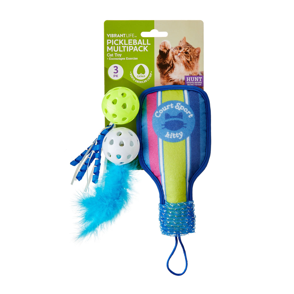Pickleball Cat Toys with Catnip, 3 Pack