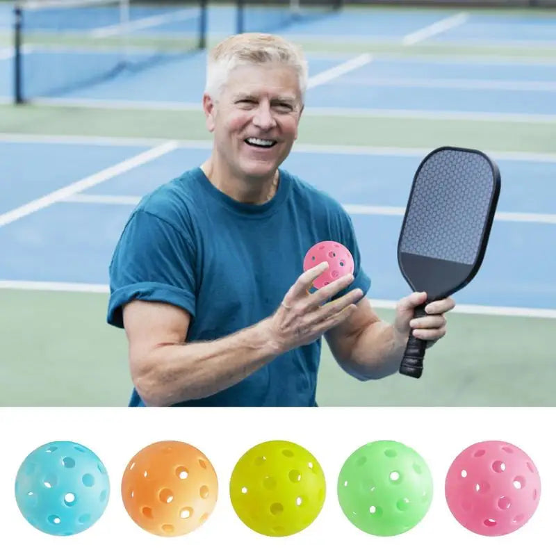Glowing in the Dark Pickleball Durable Green Ball Outdoor-40 Holes 