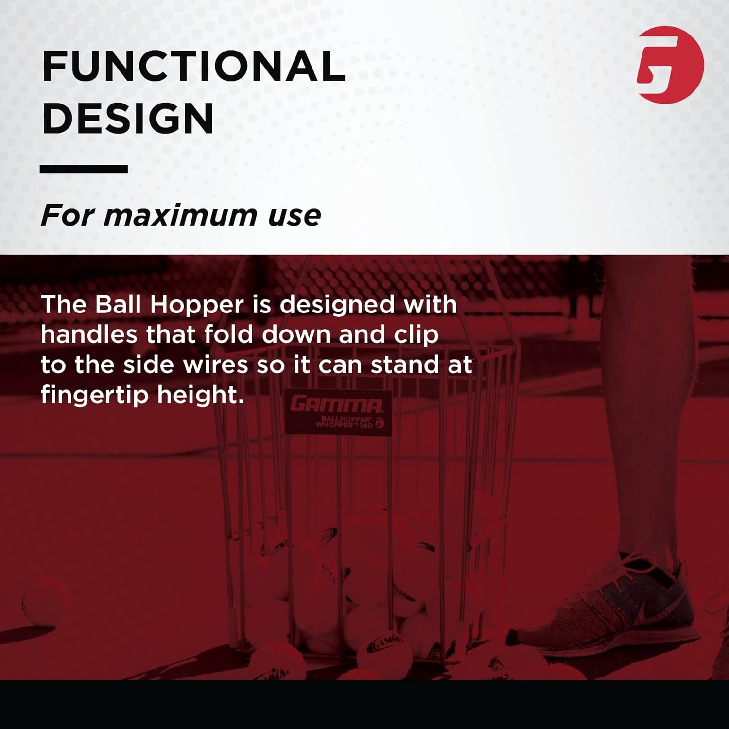 Ballhopper Hi Rise 75 W/Wheels, Multiple Colors, Pro plus 110, Whopper 140, Durable and Convenient Tennis & Pickleball Hoppers, Padel, Portable Design