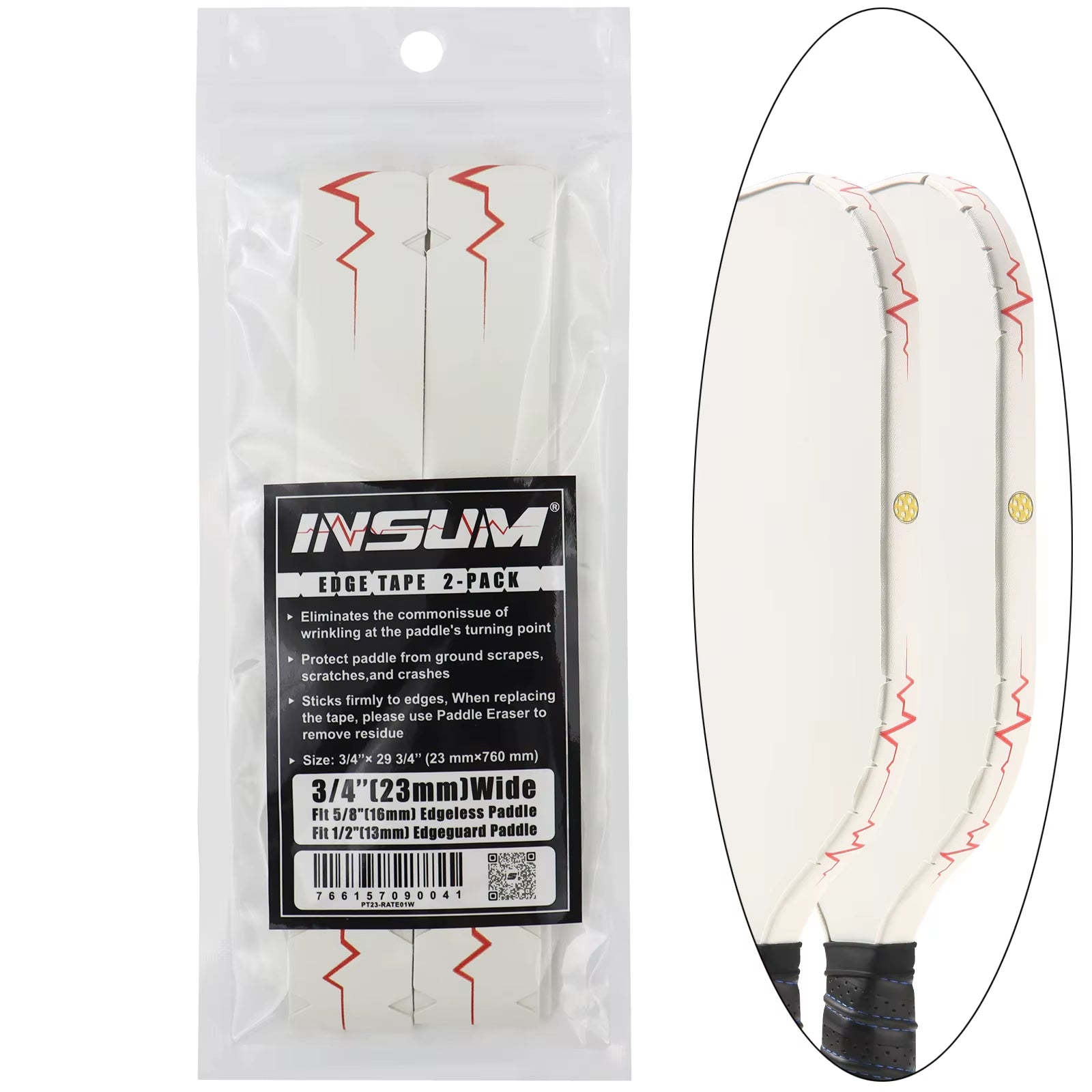 Pickleball Paddle Protection Tape Interwoven Texture Edge