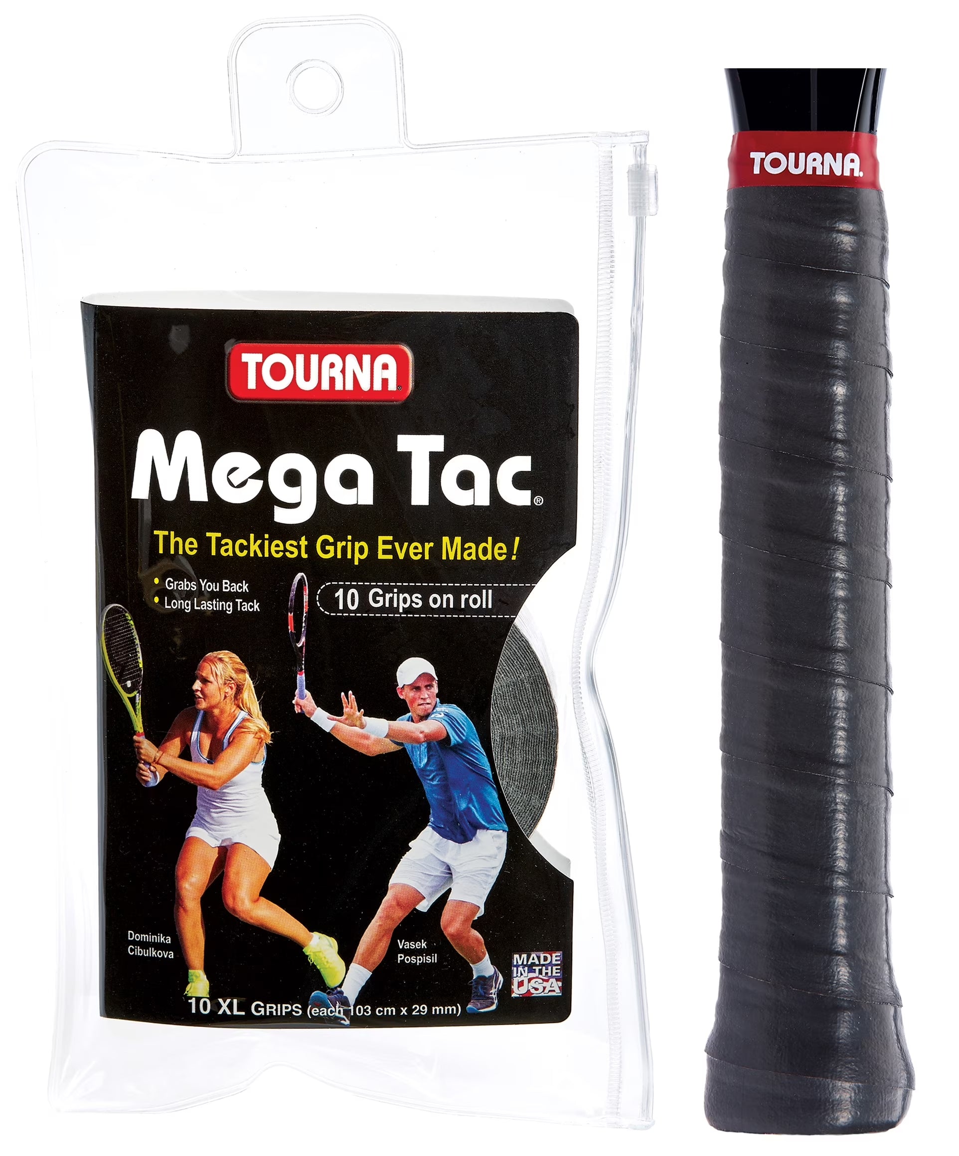 ® Mega Tac XL Wet Feel Racquet Grip 10 Ct Carded Pack