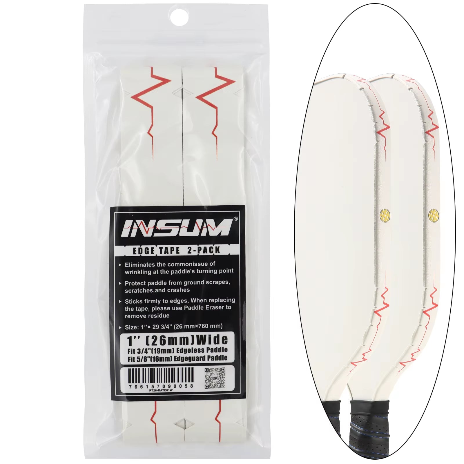 Pickleball Paddle Protection Tape Interwoven Texture Edge