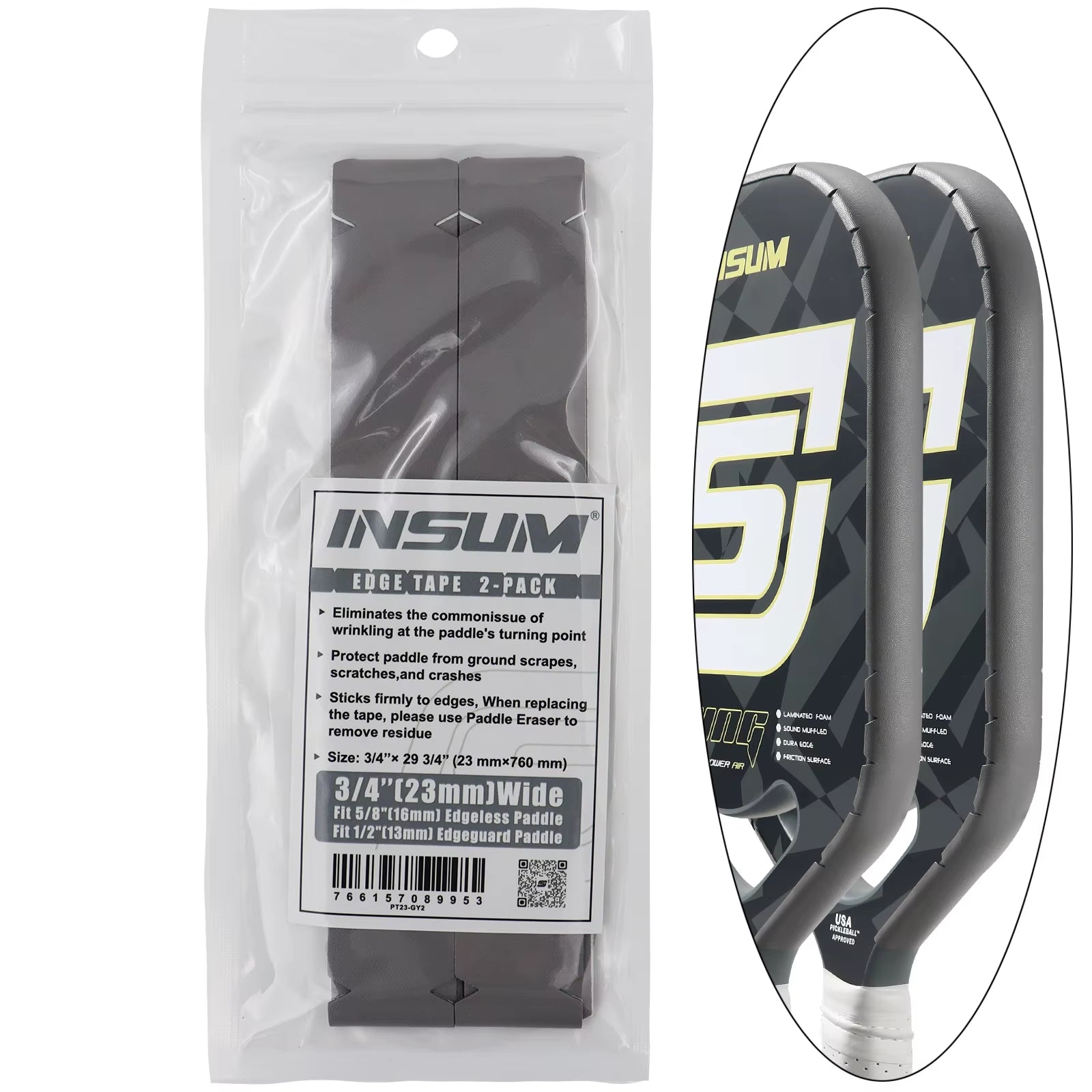 Pickleball Paddle Protection Tape Interwoven Texture Edge