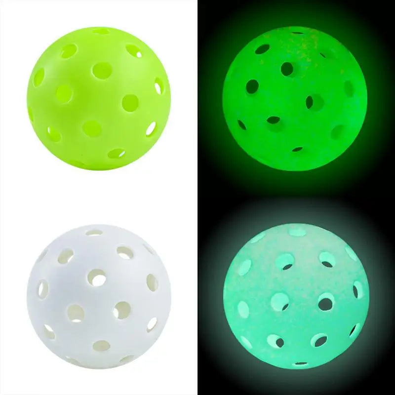 Glowing in the Dark Pickleball Durable Green Ball Outdoor-40 Holes 