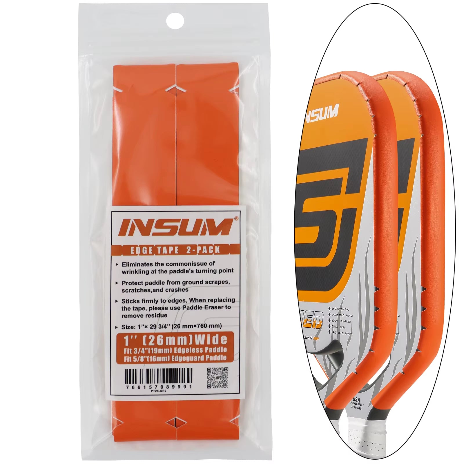 Pickleball Paddle Protection Tape Interwoven Texture Edge