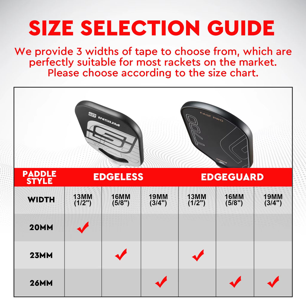 Pickleball Paddle Protection Tape Interwoven Texture Edge