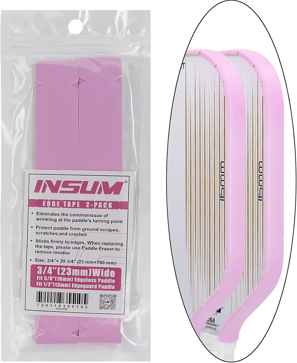 Pickleball Paddle Protection Tape Interwoven Texture Edge