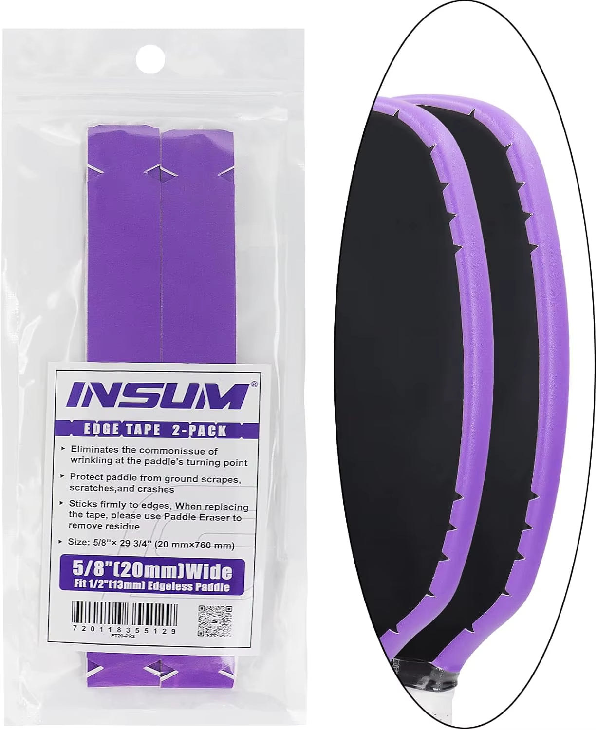 Pickleball Paddle Protection Tape Interwoven Texture Edge