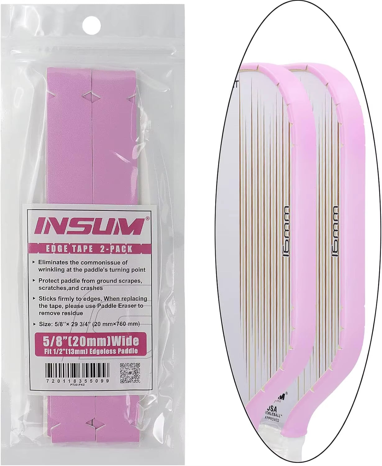 Pickleball Paddle Protection Tape Interwoven Texture Edge