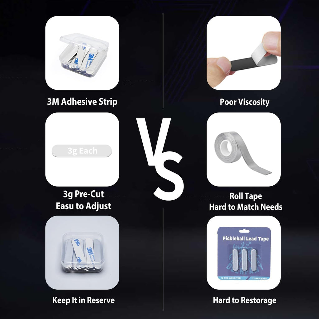 30Pcs 3G Silver Lead Tape for Pickleball Paddles