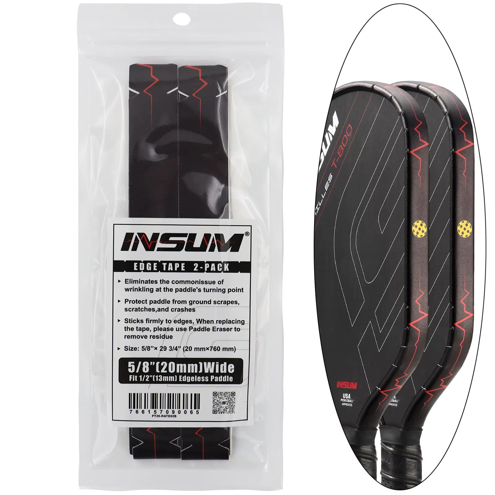 Pickleball Paddle Protection Tape Interwoven Texture Edge
