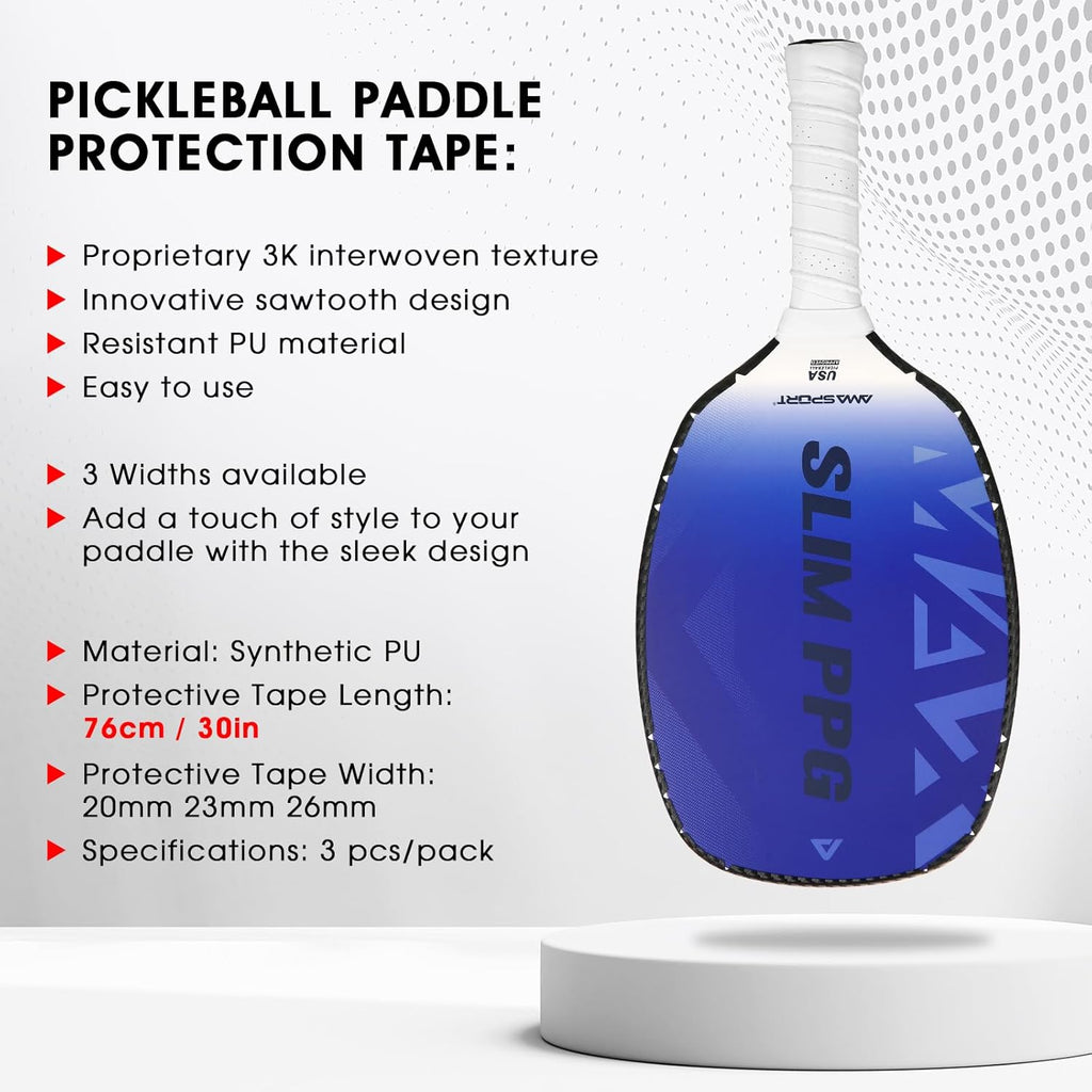 Pickleball Paddle Protection Tape - 3K PU Interwoven Texture