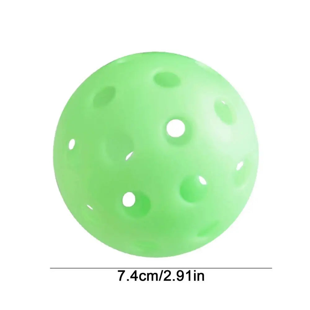 Glowing in the Dark Pickleball Durable Green Ball Outdoor-40 Holes 