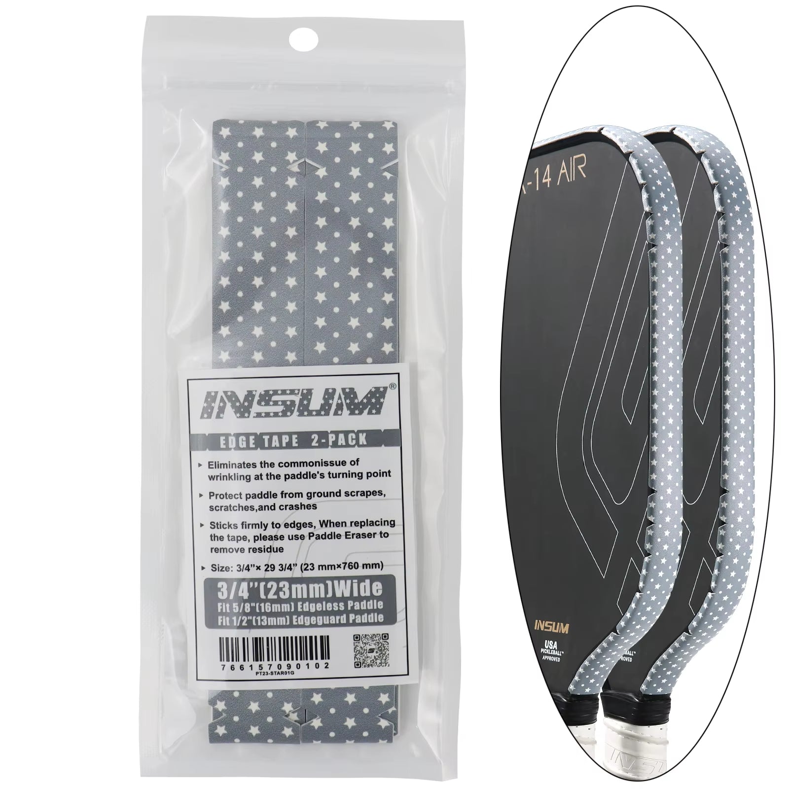 Pickleball Paddle Protection Tape Interwoven Texture Edge