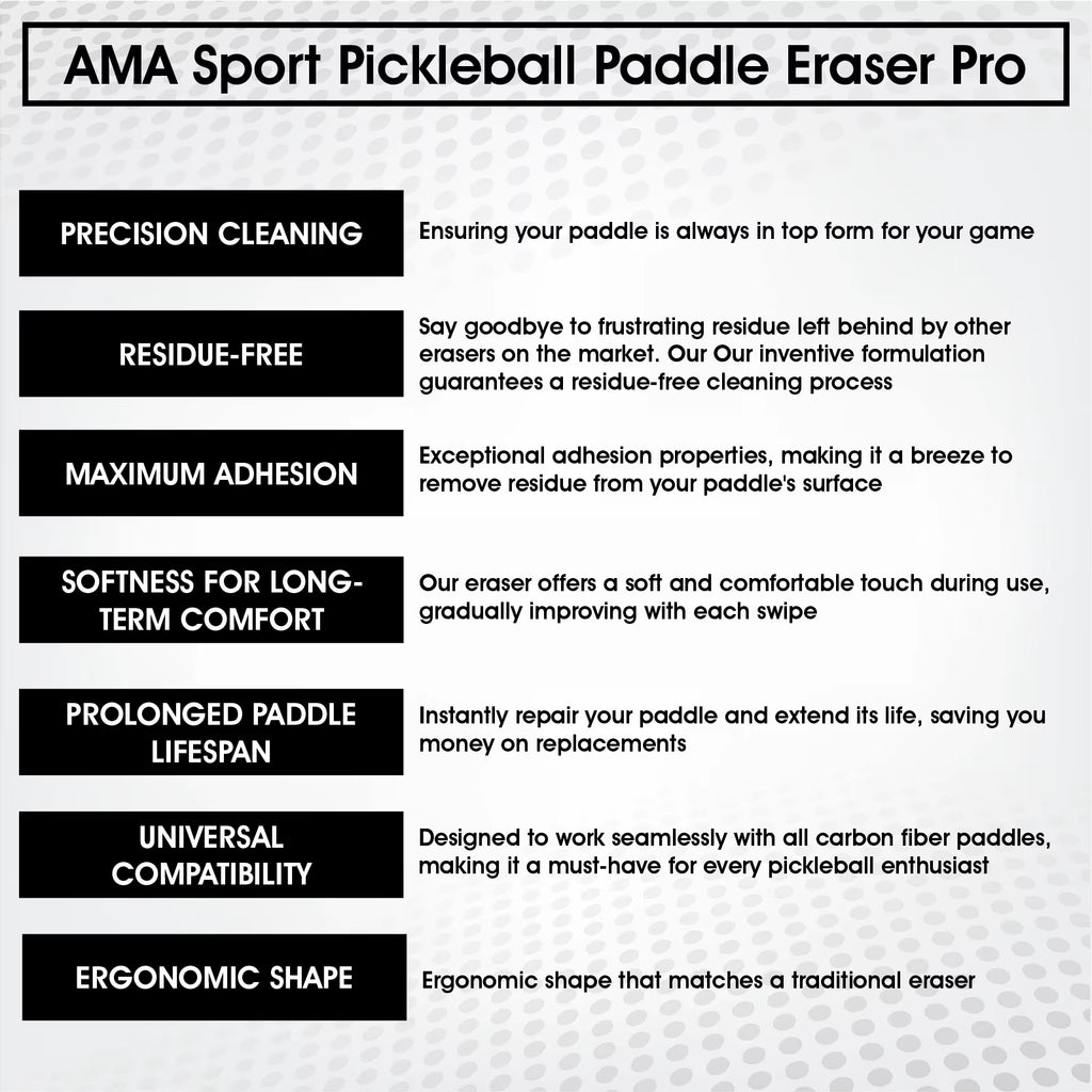 AMASPORT Pickleball Paddle Eraser Rubber Cleaner