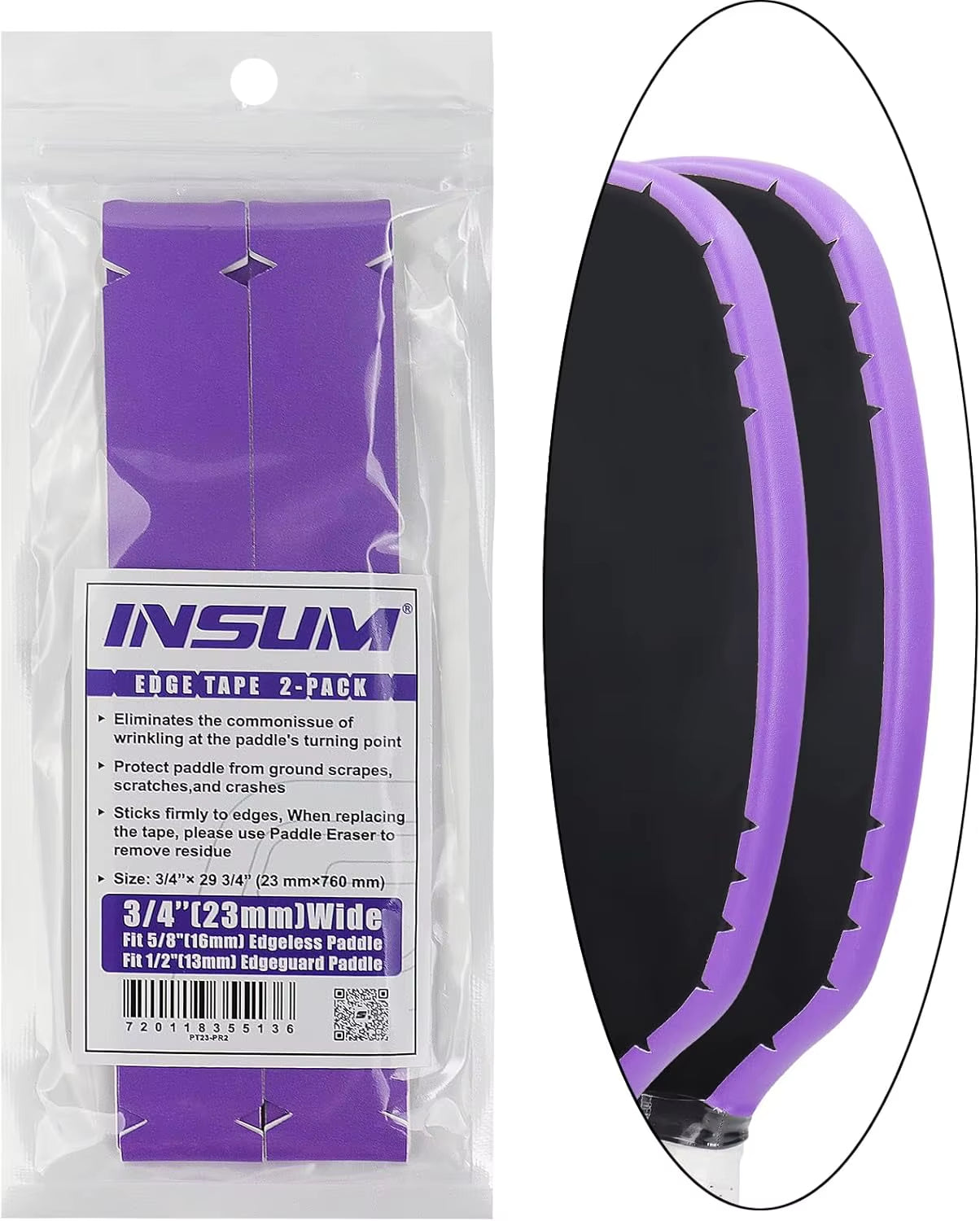 Pickleball Paddle Protection Tape Interwoven Texture Edge