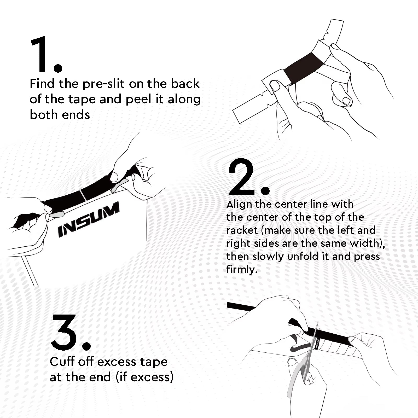 Pickleball Paddle Protection Tape Interwoven Texture Edge