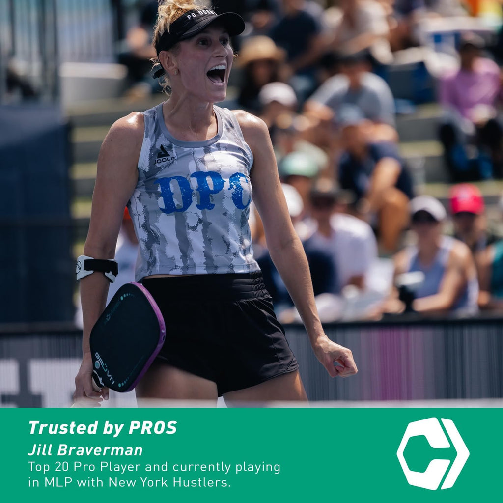 Padel Racquet Carbon Grip - 5.25In - Supports Tennis Elbow, Enhances Grip Strength