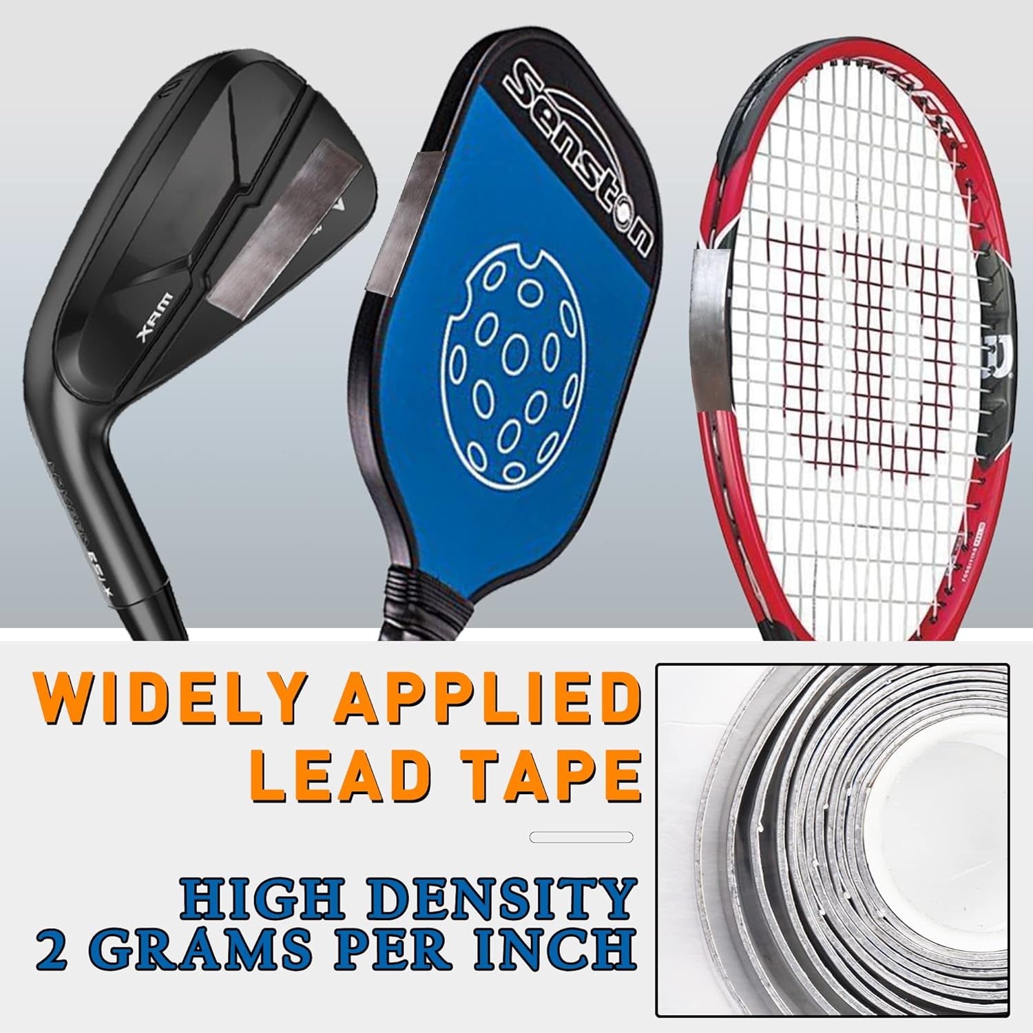 2 Grams per Inch Golf Lead Tape | 1/2''X 60'' Adhesive Lead Tape | Add Swing Wei