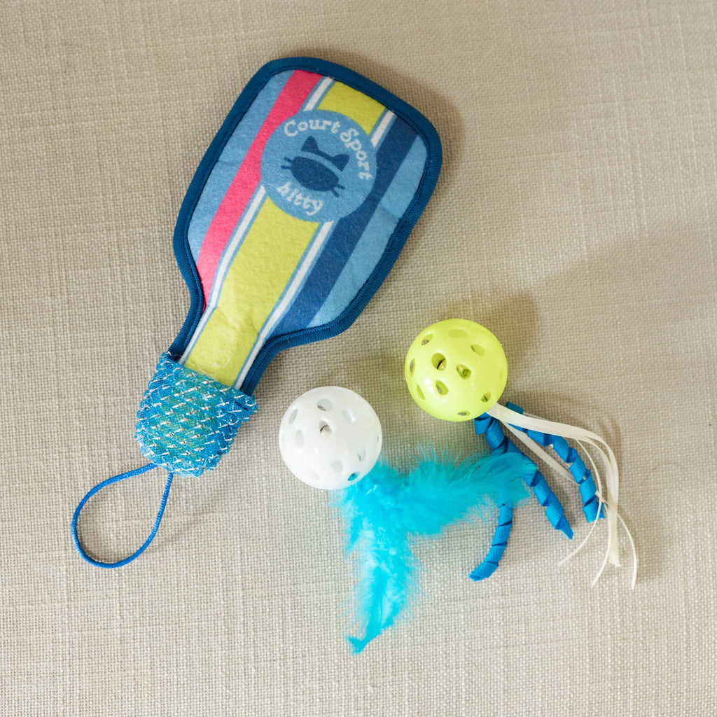 Pickleball Cat Toys with Catnip, 3 Pack