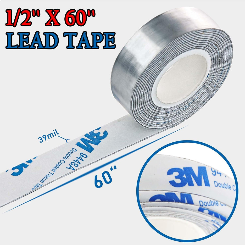 2 Grams per Inch Golf Lead Tape | 1/2''X 60'' Adhesive Lead Tape | Add Swing Wei