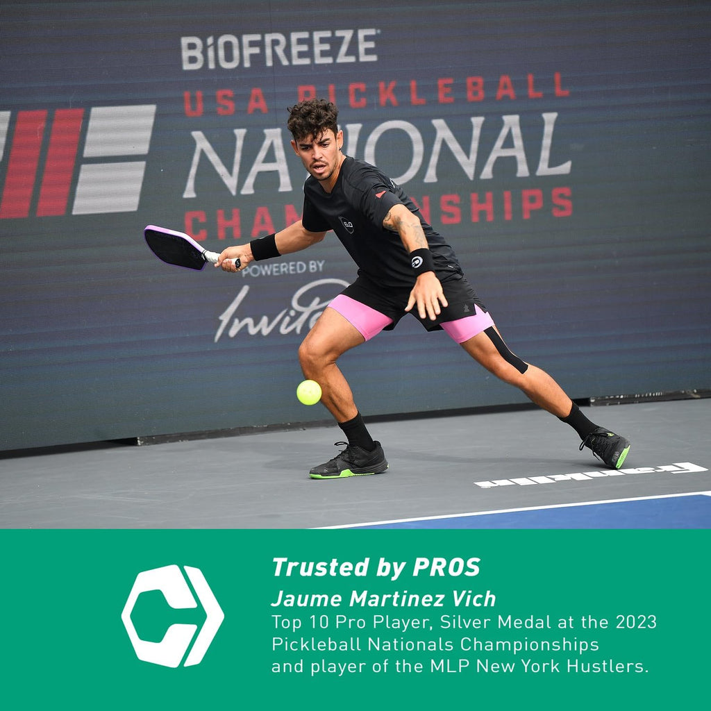 Padel Racquet Carbon Grip - 5.25In - Supports Tennis Elbow, Enhances Grip Strength