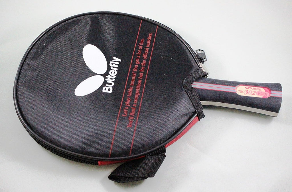 B302FL Shakehand Table Tennis Racket | China Series | Racket and Case Set with a Combination Smooth & Pips-Out Rubber | Recommended for Beginning Level Players