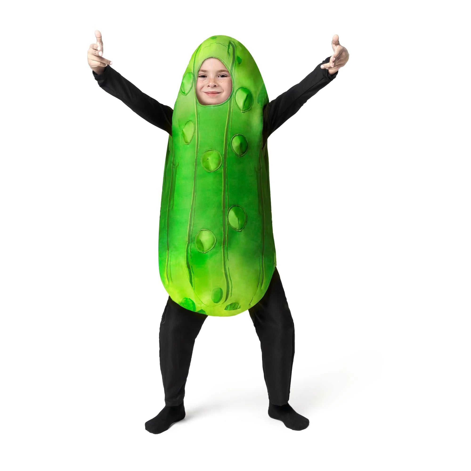 Pickle Costume for Toddler Kids, Unisex Food Costume, Funny Costume for Child, Fruit Jumpsuit for Halloween Fancy Dress Costume
