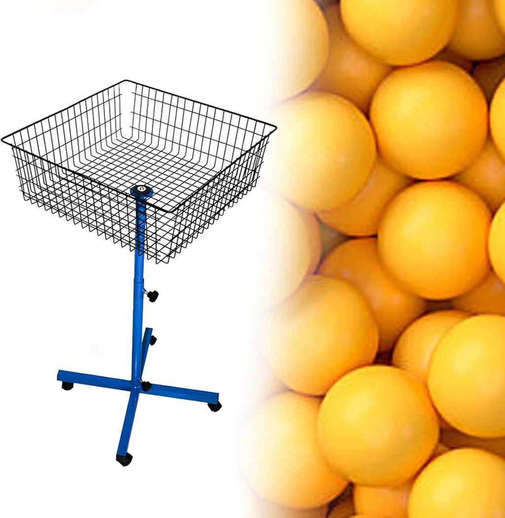 Multi Ball Storage Stand Pings Pong Ball Holder Cross Stand Height Adjustable Table Tennis Equipment for Badminton Pickleball