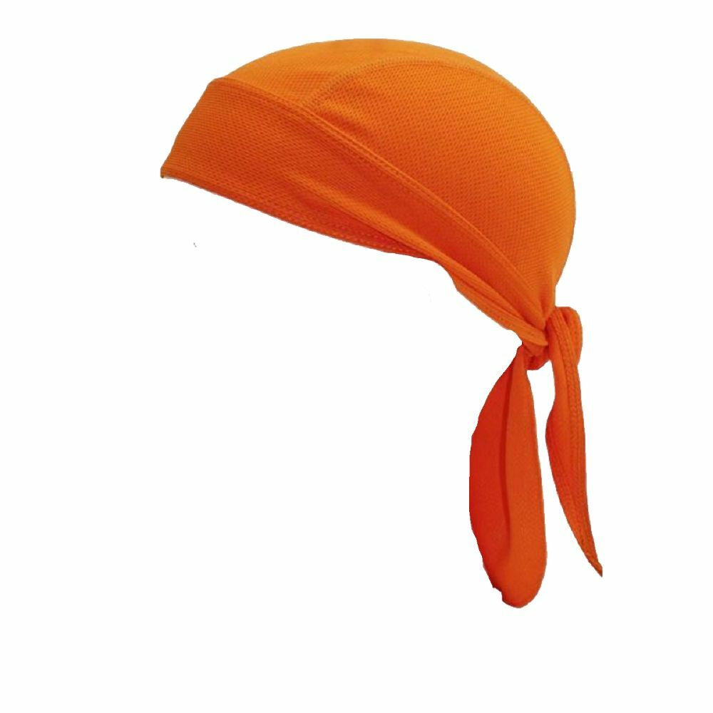 Moisture Wicking Pickleball Neon Orange Dry Fit Headwrap Bandanna Durag Cap Hat