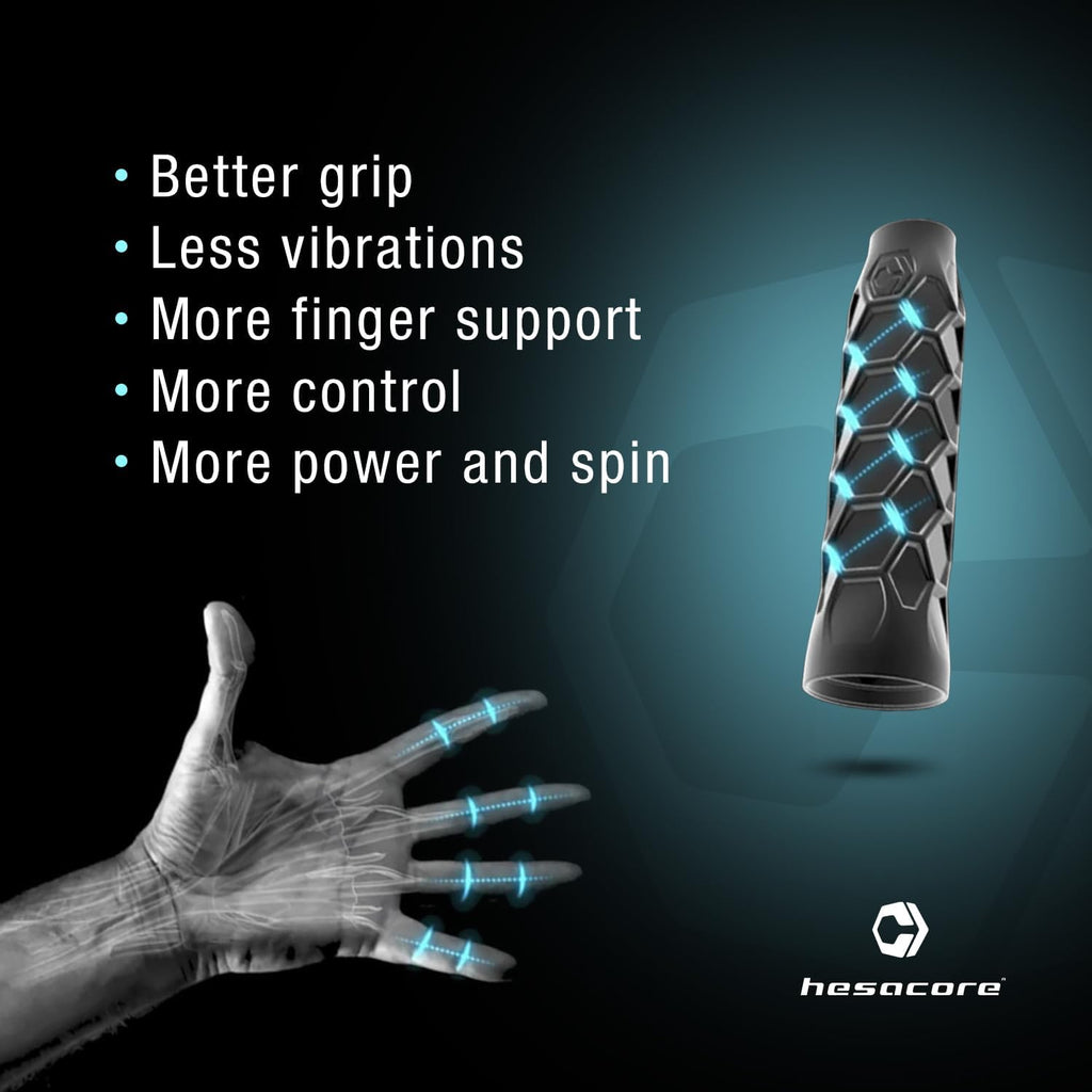 Padel Racquet Carbon Grip - 5.25In - Supports Tennis Elbow, Enhances Grip Strength