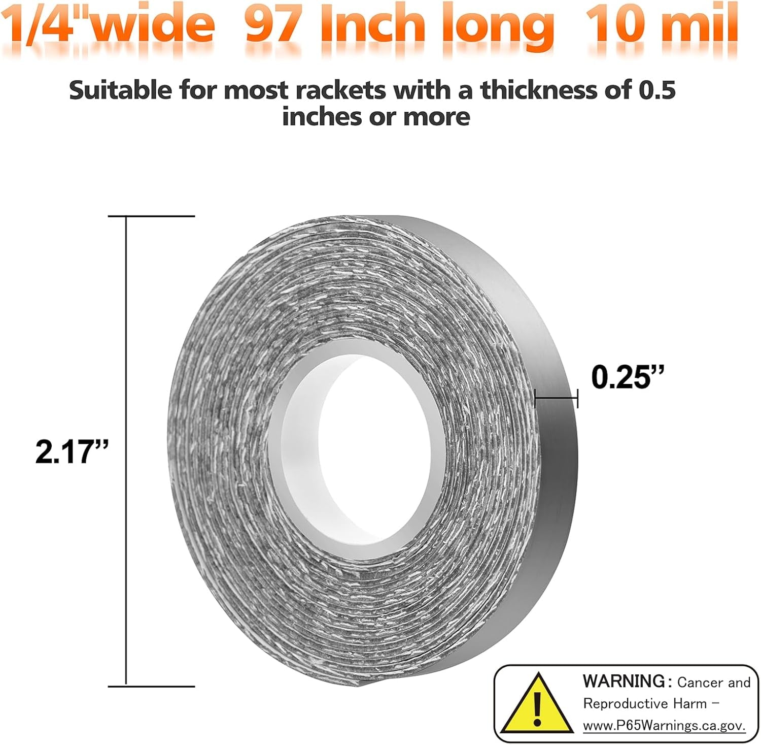 Lead Tape for Pickleball Paddles, Adhesive Tennis Rackets Weight Lead Edge Tape
