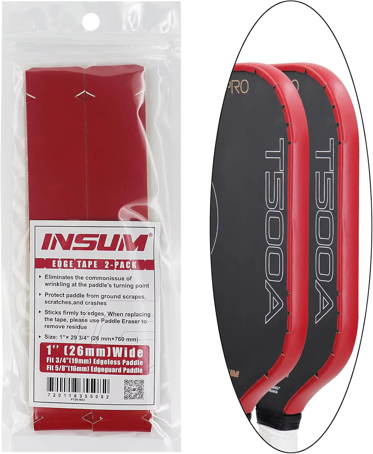 Pickleball Paddle Protection Tape Interwoven Texture Edge