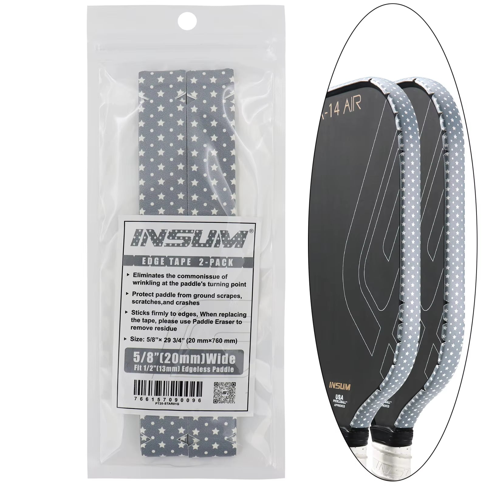 Pickleball Paddle Protection Tape Interwoven Texture Edge